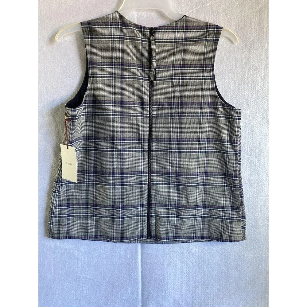 Lewit Top Sleeveless Plaid Shell NWT‎ Women's Size 1 1x 42